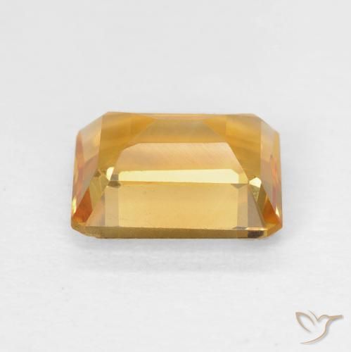 Citrino Dorado naranja natural de 1.56 ct, Corte Octágono / Esmeralda, VVS