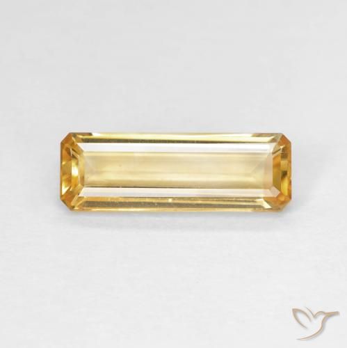 1.37ct Natural Dorado Citrino, corte esmeralda, VVS