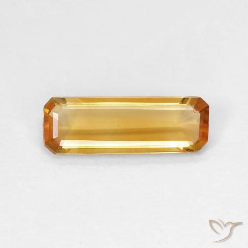 1.11ct Natural Naranja medio Citrino, corte esmeralda, VVS