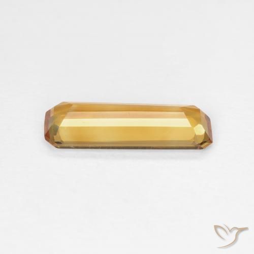 Citrino Naranja medio natural de 1.11 ct, Corte Octágono / Esmeralda, VVS