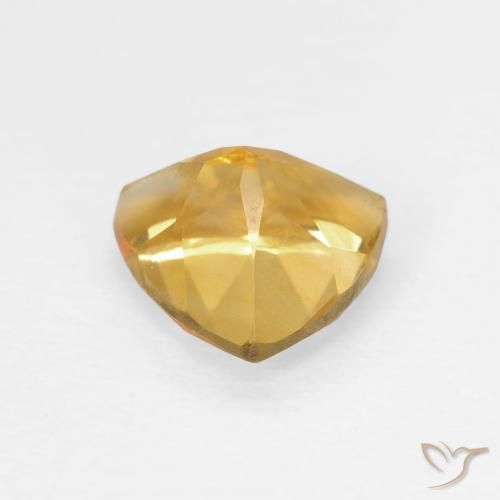 Citrino Dorado medio natural de 0.94 ct, Trillón, VVS