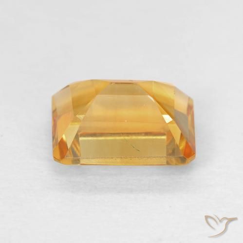 Citrino Medium Light Orange-Gold natural de 1.62 ct, Corte Octágono / Esmeralda, VVS
