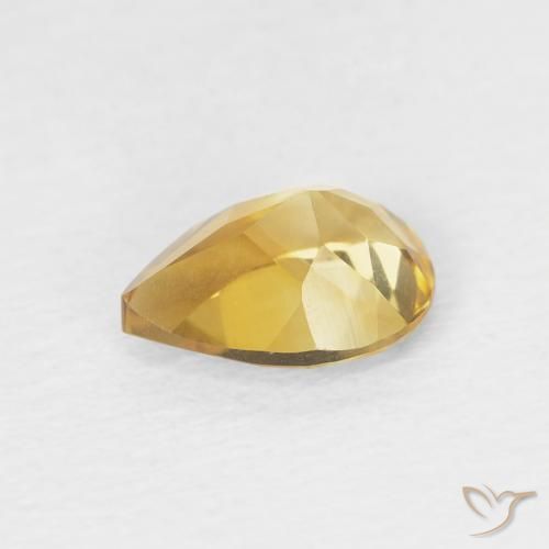 Citrino Dorado claro natural de 0.67 ct, En forma de pera, VVS