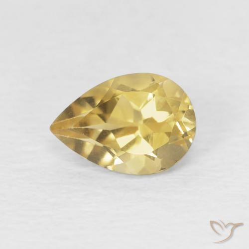0.66ct Natural Dorado Citrino, En forma de pera, VVS