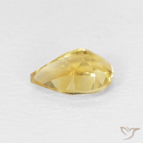 Citrino Dorado natural de 0.66 ct, En forma de pera, VVS