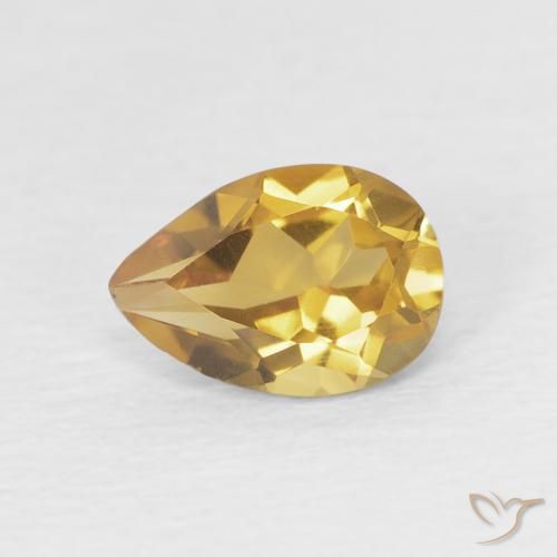 0.66ct Natural Oro Citrino, En forma de pera, VVS