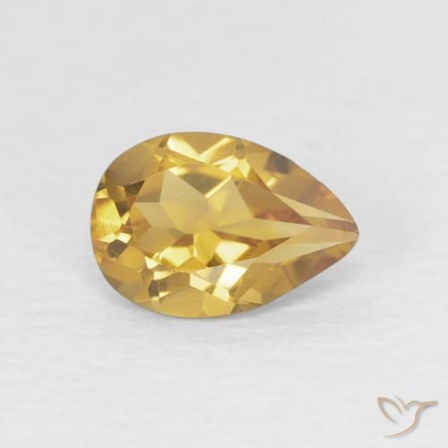 Citrino Oro natural de 0.66 ct, En forma de pera, VVS