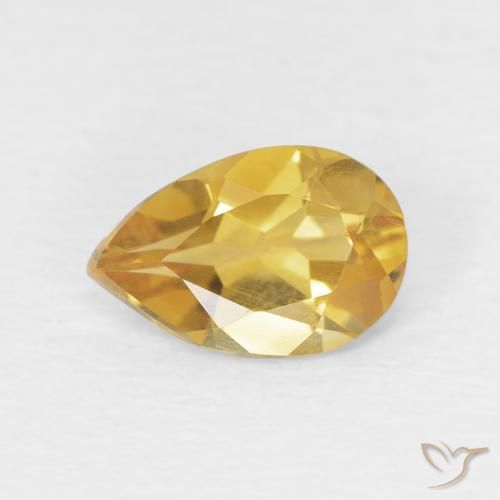 0.68ct Natural Dorado claro Citrino, En forma de pera, VVS