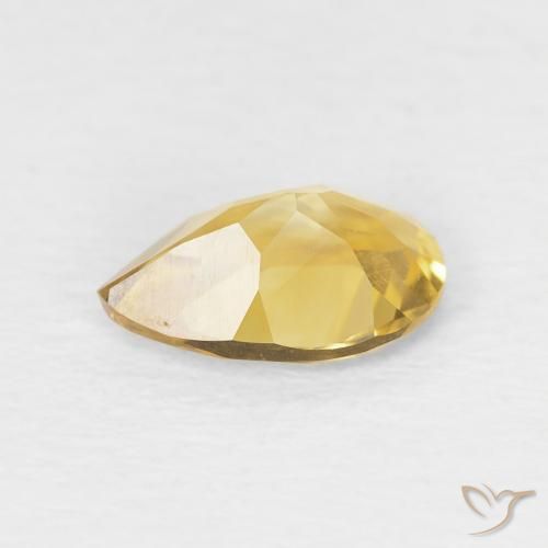 Citrino Dorado claro natural de 0.68 ct, En forma de pera, VVS