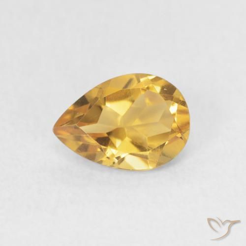 0.66ct Natural Dorado Citrino, En forma de pera, VVS