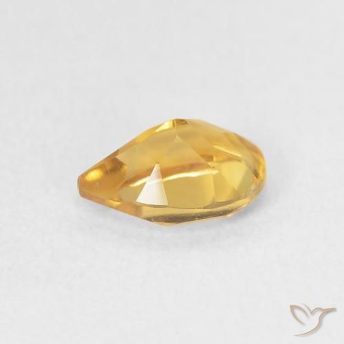 Citrino Dorado natural de 0.66 ct, En forma de pera, VVS