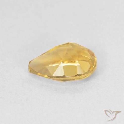 Citrino Dorado natural de 0.73 ct, En forma de pera, VVS-VS