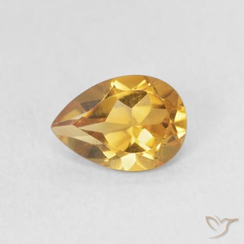 0.64ct Natural Dorado Citrino, En forma de pera, VVS