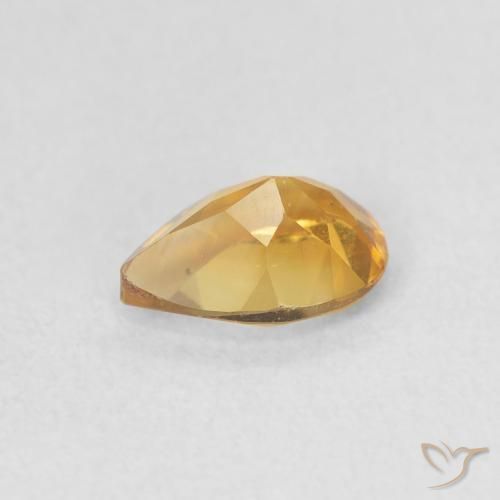 Citrino Dorado natural de 0.64 ct, En forma de pera, VVS