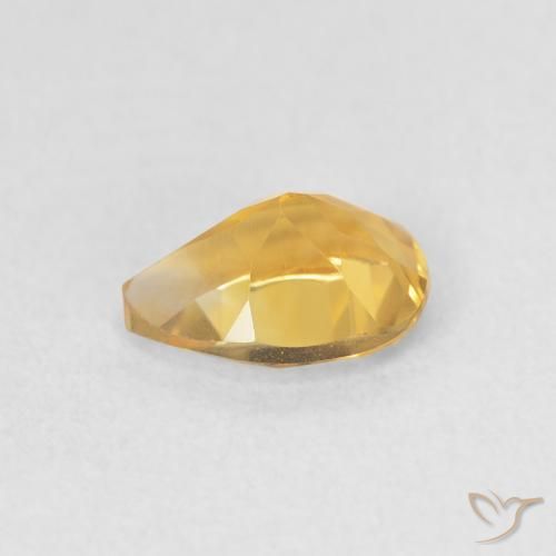 Citrino Medium Light-Golden natural de 0.70 ct, En forma de pera, VVS