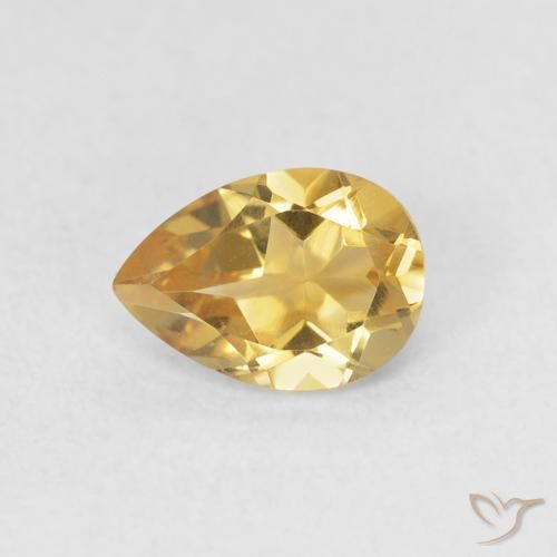 0.67ct Natural Dorado Citrino, En forma de pera, VVS