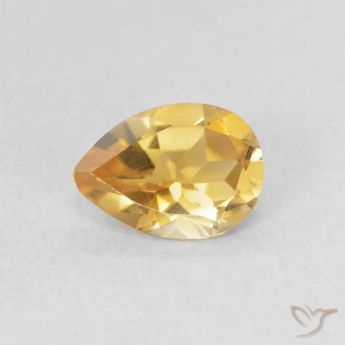 0.63ct Natural Dorado Citrino, En forma de pera, VVS