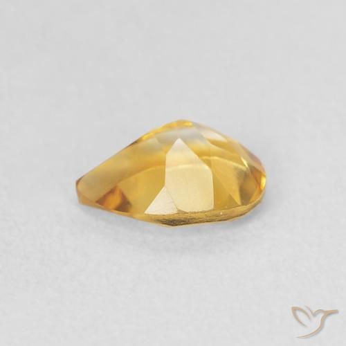 Citrino Dorado natural de 0.63 ct, En forma de pera, VVS