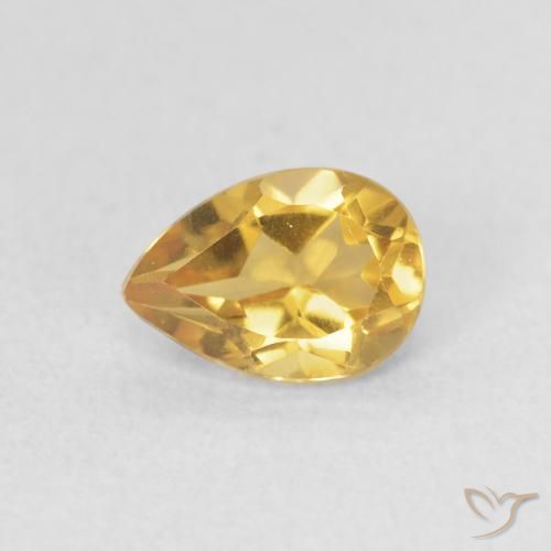 0.72ct Natural Dorado Citrino, En forma de pera, VVS