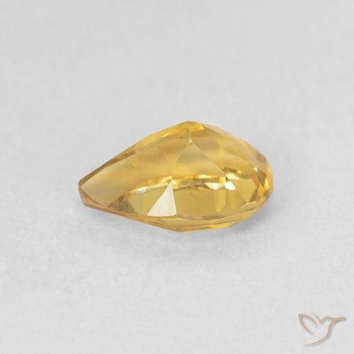 Citrino Dorado natural de 0.72 ct, En forma de pera, VVS