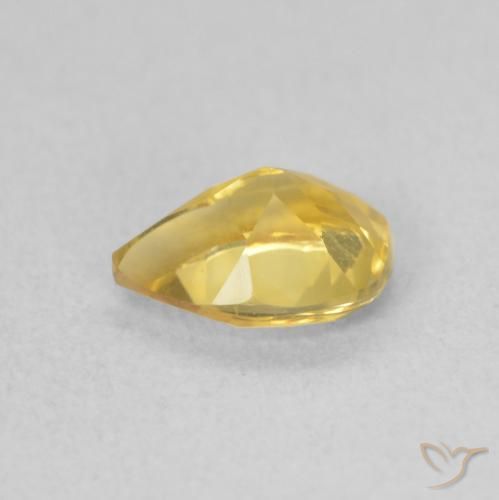 Citrino Dorado natural de 0.64 ct, En forma de pera, VVS-VS