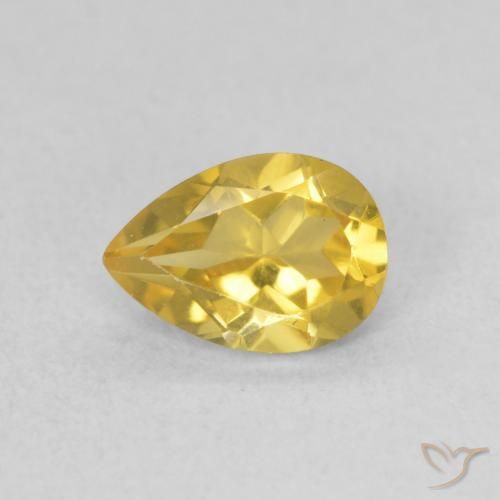 0.62ct Natural Dorado medio Citrino, En forma de pera, VVS