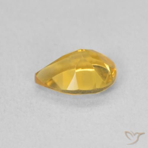 Citrino Dorado natural de 0.62 ct, En forma de pera, VVS