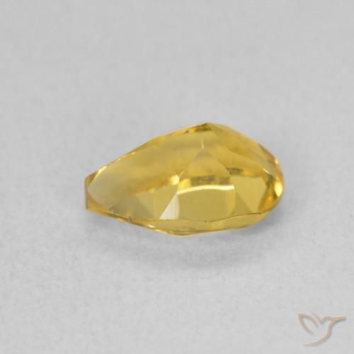 Citrino Naranja dorado natural de 0.71 ct, En forma de pera, VVS