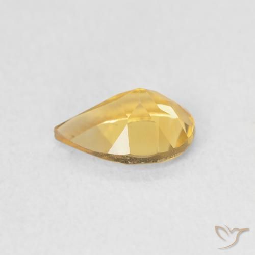 Citrino Dorado natural de 0.58 ct, En forma de pera, VVS