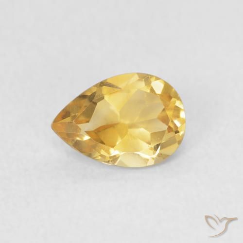 0.64ct Natural Dorado medio Citrino, En forma de pera, VVS