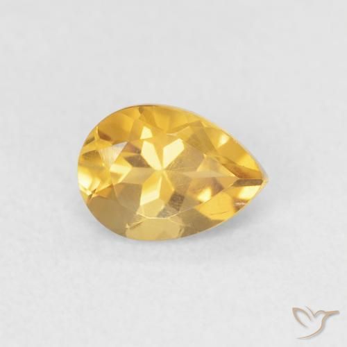 Citrino Oro natural de 0.72 ct, En forma de pera, VVS