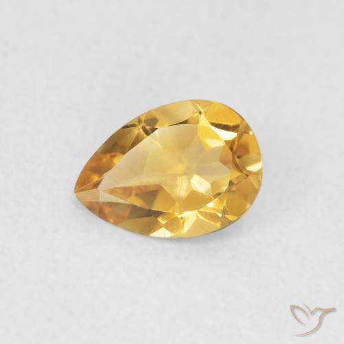 0.62ct Natural Dorado Citrino, En forma de pera, VVS