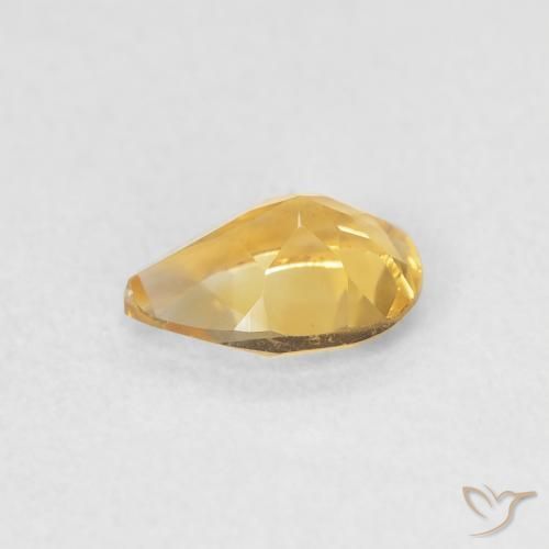 Citrino Dorado natural de 0.62 ct, En forma de pera, VVS
