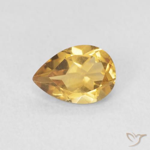 0.69ct Natural Dorado Citrino, En forma de pera, VVS
