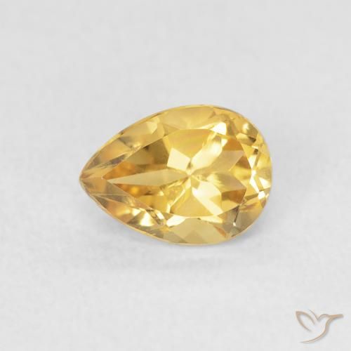0.77ct Natural Dorado Citrino, En forma de pera, VVS