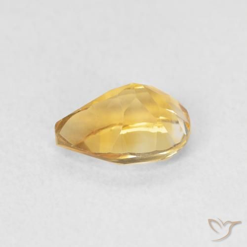 Citrino Dorado natural de 0.77 ct, En forma de pera, VVS