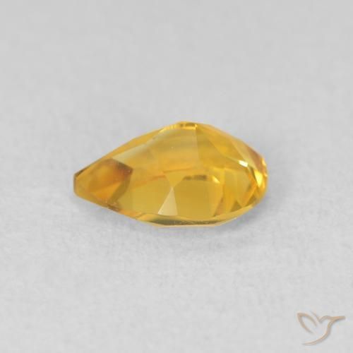 Citrino Dorado natural de 0.66 ct, En forma de pera, VVS