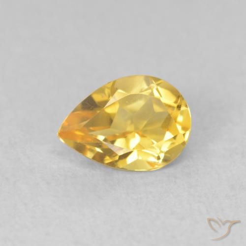 0.68ct Natural Dorado Citrino, En forma de pera, VVS