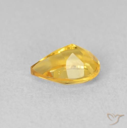 Citrino Dorado natural de 0.68 ct, En forma de pera, VVS