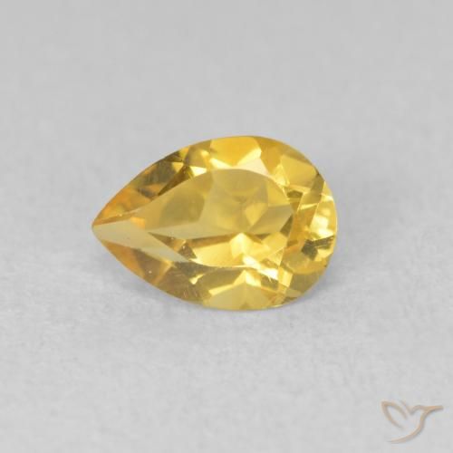0.66ct Natural Dorado Citrino, En forma de pera, VVS