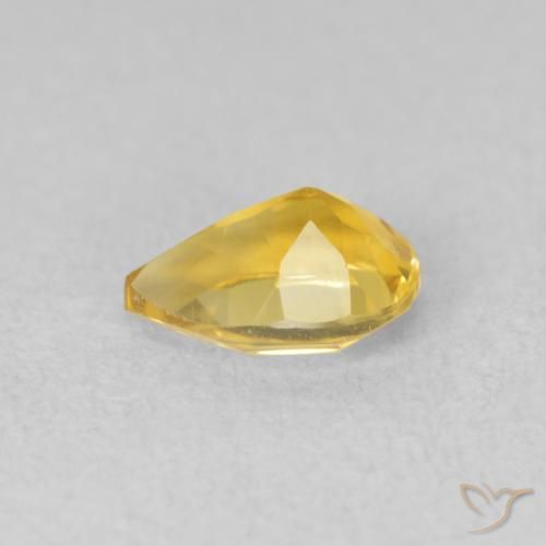 Citrino Dorado natural de 0.66 ct, En forma de pera, VVS