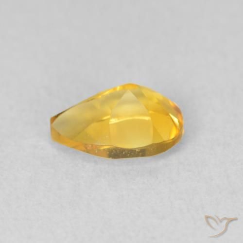 Citrino Dorado natural de 0.69 ct, En forma de pera, VVS