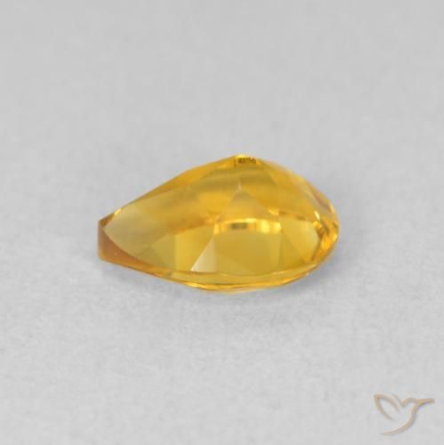 Citrino Dorado natural de 0.68 ct, En forma de pera, VVS