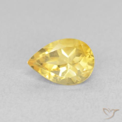 0.68ct Natural Naranja dorado Citrino, En forma de pera, VVS