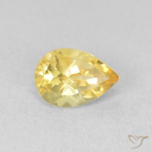 Citrino Naranja dorado natural de 0.68 ct, En forma de pera, VVS