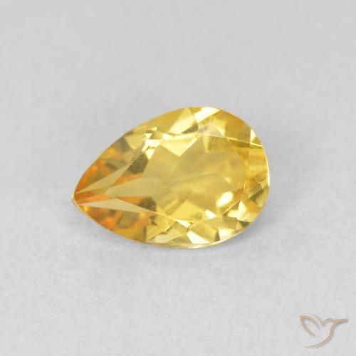 0.62ct Natural Dorado Citrino, En forma de pera, VVS
