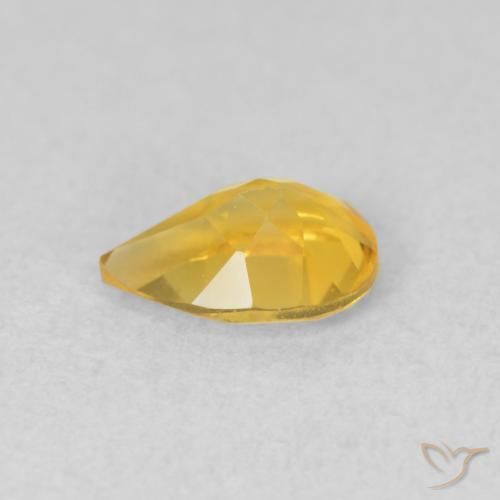 Citrino Dorado natural de 0.62 ct, En forma de pera, VVS