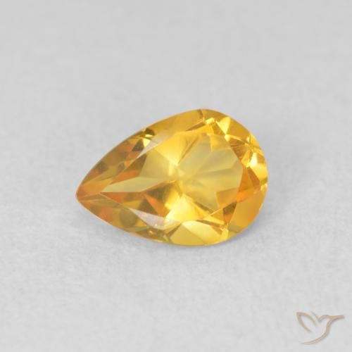 0.64ct Natural Dorado Citrino, En forma de pera, VVS
