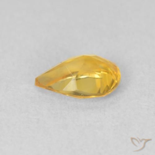 Citrino Dorado natural de 0.64 ct, En forma de pera, VVS