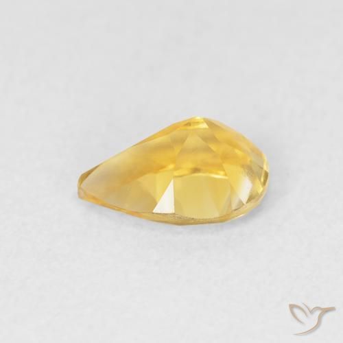 Citrino Dorado natural de 0.61 ct, En forma de pera, VVS
